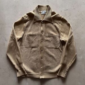 vintage tundra tan wool button up sweater